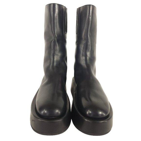 Marsell Piattaforma Boots Size 38 US 8 Womens Black Leather AS-IS $1525 - Picture 3 of 11